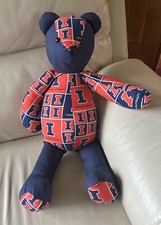 University of Illinois handmade Teddy Bear - 22 inch tall NEW not for children