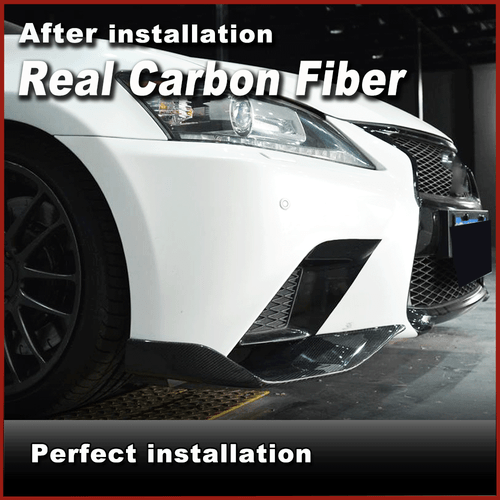 For Lexus GS350 GS F Sport 2013-2015 REAL Carbon Front Bumper Lip Spiltter Flaps - Bild 5 von 12