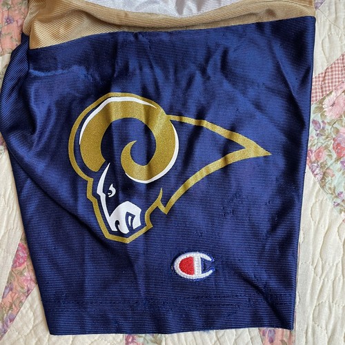Vintage St Louis Rams Jersey XL Champion White With Blue Sleeves #28 Faulk - Picture 12 of 12