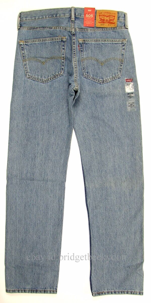 Levis 505 Jeans New Mens Regular Fit Straight Leg 29 30 31 32 33 34 36 38  40 42