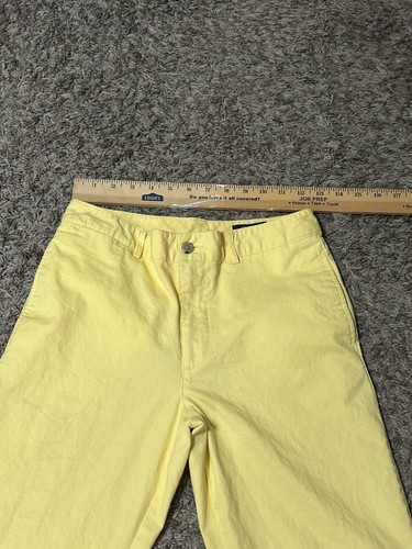 Polo Ralph Lauren Pants Youth Boys 16 Flat Front Chino Yellow Straight - Picture 5 of 13
