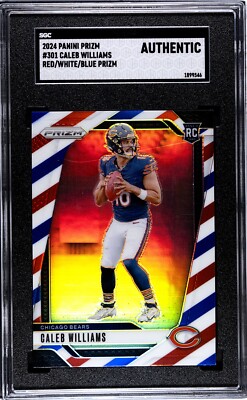 2024 Panini Prizm Caleb Williams RWB Prizm ROOKIE SGC AUTH