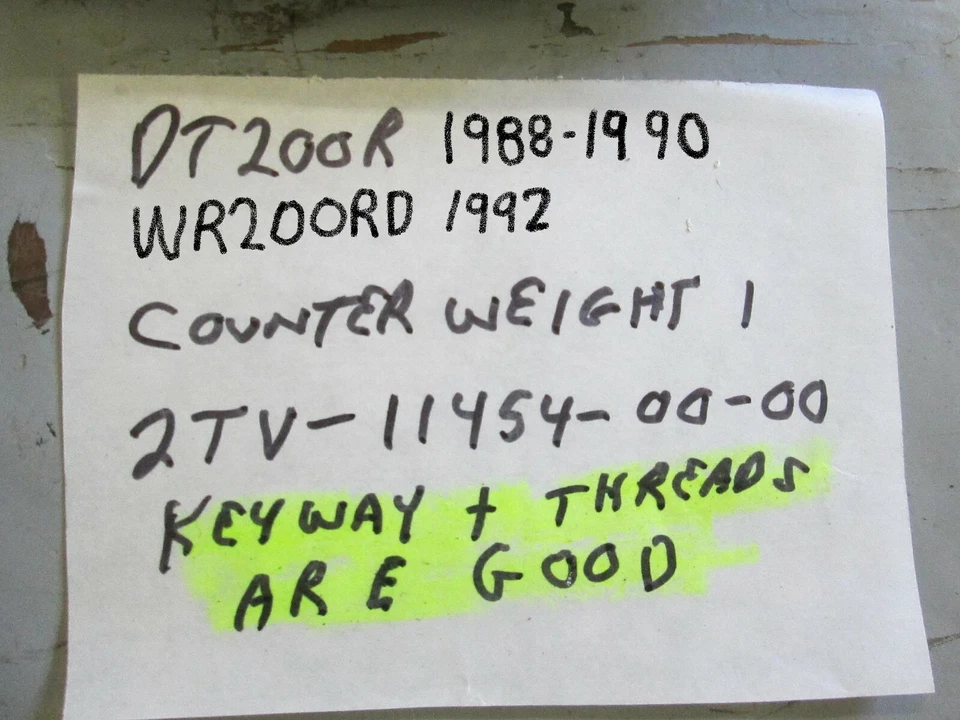 Yamaha 1992 WR200R / 1988 - 1990 DT200R COUNTER BALANCE WEIGHT 2TV-11454-00-00 - Image 3 of 4