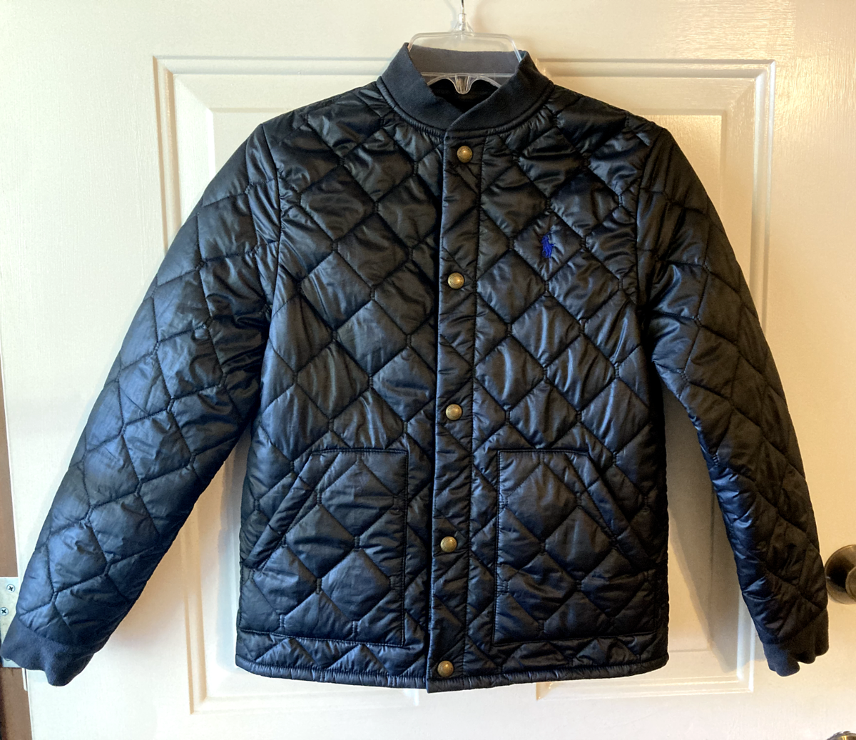 POLORALPH LAUREN キッズXL170ニットブルゾン美品 ベビー)ニット オックスフォード ファン ショートオール