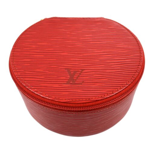Louis Vuitton  Red Epi Ecrin Bijou 12 Jewelry Case Pouch M48207 161509 - Afbeelding 1 van 9