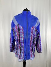 Womens Windbreaker Jacket Nike Purple Aztec Tribal Print Large Vintage 1990s