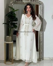 SALE New Moroccan Dubai Kaftans Farasha Abaya Arabic Dress Very Fancy Long Gowns