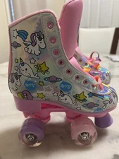 SULIFEEL Rainbow Unicorn Roller Skates for Girls Light up Wheels size 3 USA