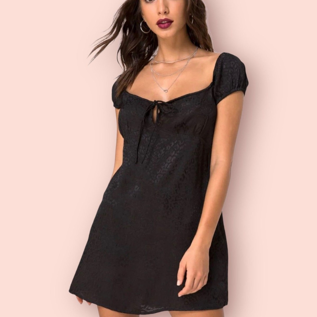 motel black satin dress Coda Slip Dress in Satin Black , Halter Neck , Plunge Neckline main image 0