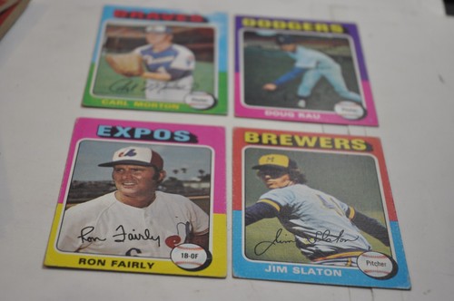 1975 Topps Baseball base Set lot of +- 35 cards stars simmons yeager wynn mlb 2 - Bild 9 von 24