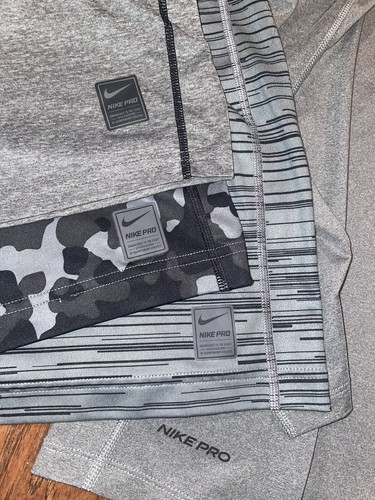 Lot of 4 Nike PRO DRI-FIT Long Sleeve Shirts Mock Neck Boys Large - Picture 2 of 11