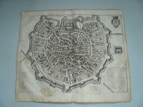 Milano, Mediolanum, Mailand, anno 1638, birds-eye-view, Merian Matthaeus