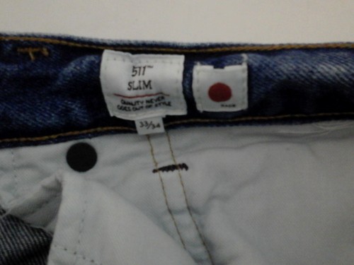 Pantalones de mezclilla para hombre LEVI'S 511 ajustados hechos en Japón y hechos a mano destruidos rasgados 564970009 - Imagen 10 de 10