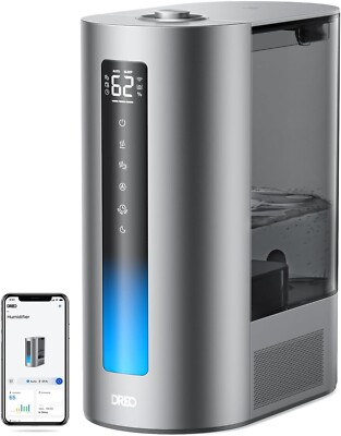 6L Smart Luftbefeuchter für große Räume, warmer und kühler Nebel für Schlafzimmer Baby, 60H Lauf