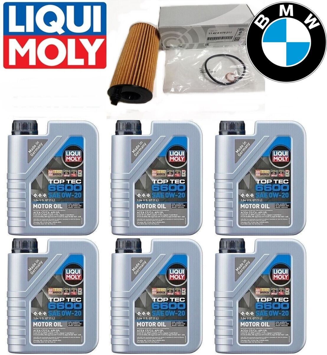 ☆ 6L Liqui Moly 0W-20 Top Tec Oil Change Kit 2.0L Genuine ☆ 6L Liqui Moly 0W-20 Top Tec Oil Change Kit 2.0L Genuine