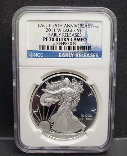 2011 W Silver Eagle NGC PF70 Ultra Cameo Eagle 25th Anniversary Early Releases 
