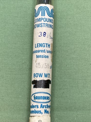 NEW SAUNDERS AMO COMPOUND BOWSTRING WEIGHT 45-55 LENGTH 32" 14 STRAND - Picture 2 of 3