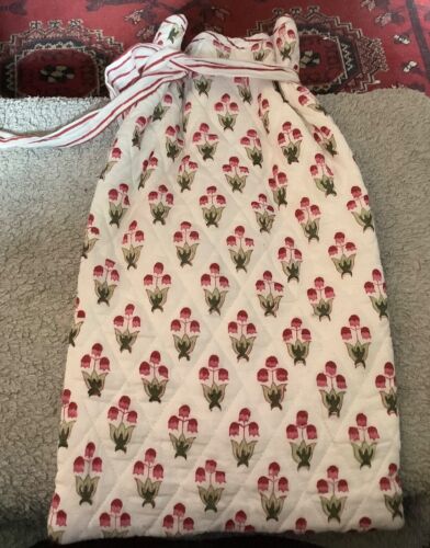So Souk Raspberry Sophia Handblock Wärmflaschenbezug - 100% gesteppte Baumwolle.