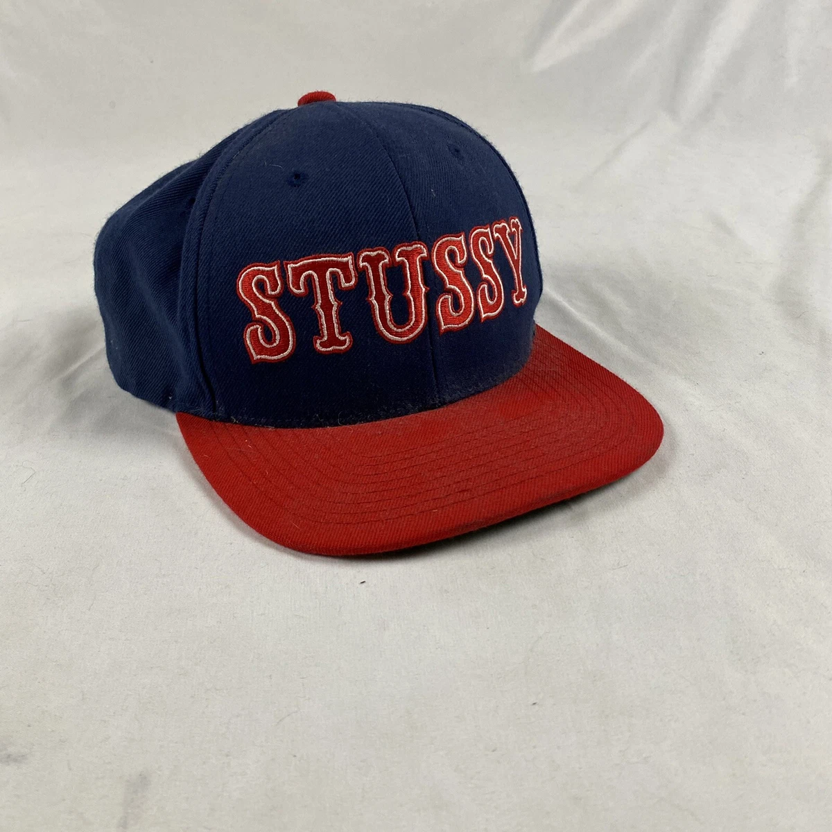 Vintage Stussy Starter Snapback Adjustable Red Navy Hat