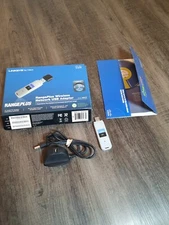 Linksys By Cisco RangePlus Wireless Network USB Adapter WUSB100 w/ USB Hub