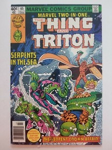 Marvel Two In One Thing And Triton 65 1980 Serpents In The Sea Bronze Age Ebay