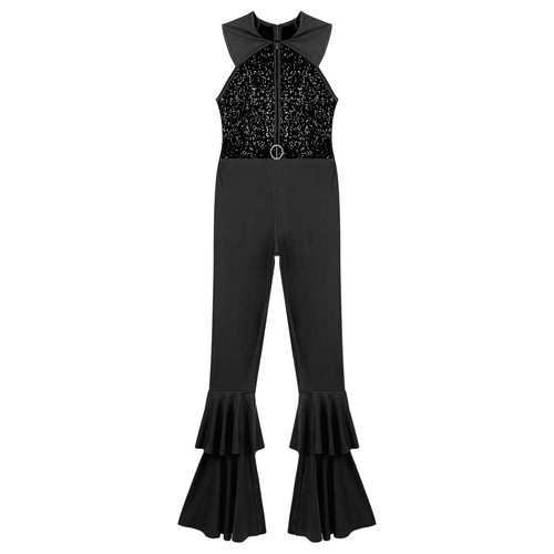 Women Jumpsuit Party Bodysuit O-Ring Front Romper Rhinestone Nightclub Stage - Picture 89 of 94
