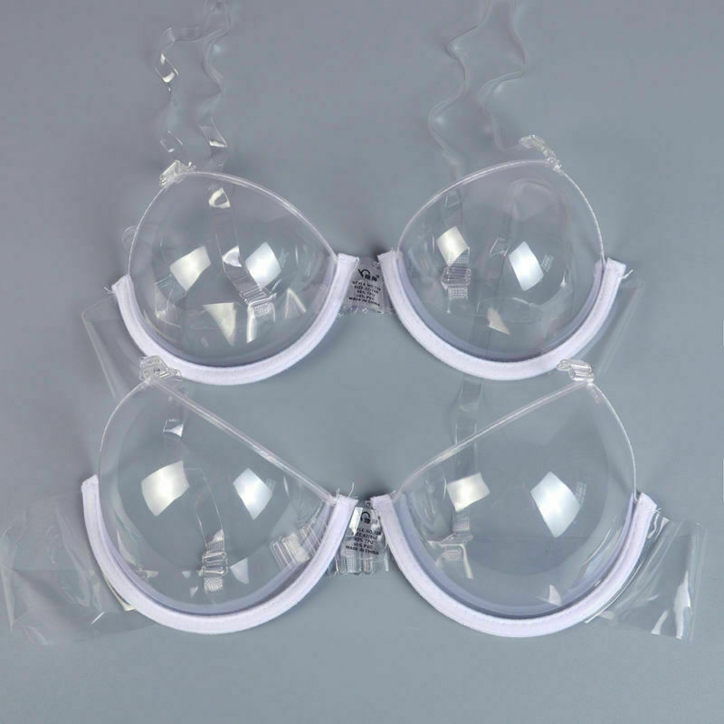 Fashion Clear Transparent Push Up Bra Strap Invisible Womens Cup Bras  Underwire