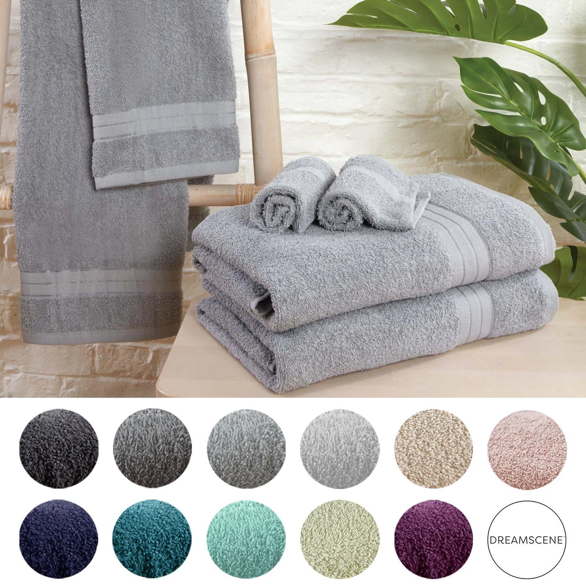 Dreamscene 100% Cotton Towel Bale Luxury Super Soft Bath Hand Face