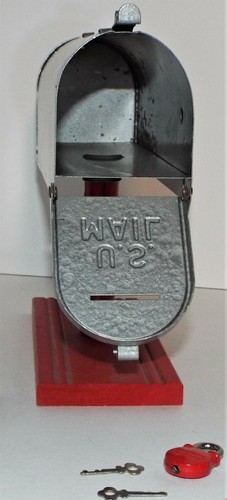 Banco de buzón rural Logan No.201 Logan Specialty Mfg. Cartero/cartelería Co década de 1950 - Imagen 10 de 12
