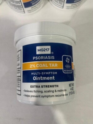 Mg217 Psoriasis Coal tar Formula Ointment 4 oz (Pack Of 6 Jars)