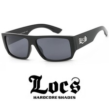 New Locs Large Flat Top Gangster Glasses Men Dark Lens Sunglasses Black OG
