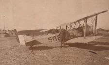 WWI Sopwith Airplane Biplane Army Soldier Real Photo Postcard RPPC 