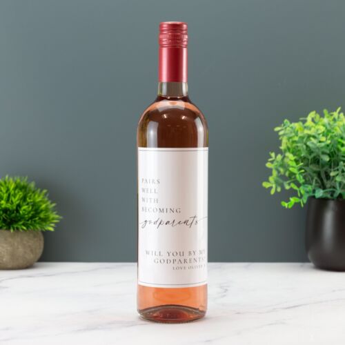 Pairs Well Well With Pregnancy Announcement Wine Prosecco Label Vinyl Sticker - Picture 5 of 34