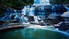 Landscape nature waterfall Custom Gaming Mat Desk