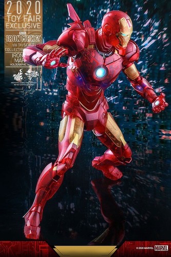 Iron Man 2 Mark IV Holographic Version 1:6 Figur Hot Toys MMS568 32 cm OVP Neu - Bild 16 von 24