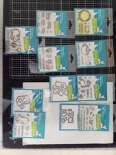 8 New  Used Lawn Fawn stamps 3 have dies