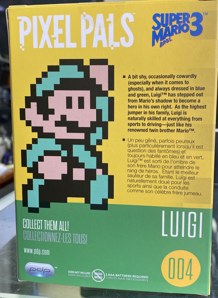 【新品・未開封】ルイージ PIXEL PALS フィギュア 光るLEDライト付 Pixel Pals Luigi 004 PDP Collectible Light Up Figure Super