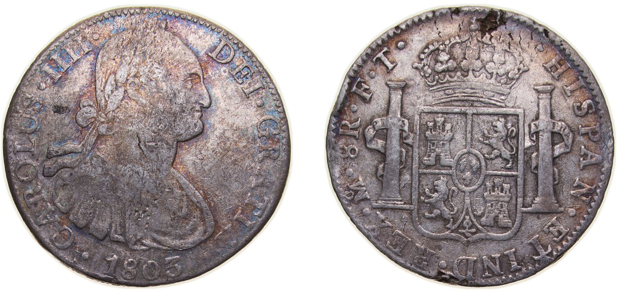 Mexico 1803 Mo FT 8 Reales Silver (.903) VF | eBay
