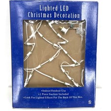 Vintage Christmas Lighted Tree Window Sculpture Indoor/Outdoor Large 18.1"