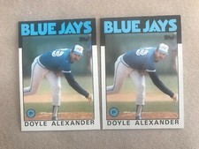 1986 Topps Baseball Card #196 Doyle Alexander Toronto Blue Jays NMMT Free Ship!
