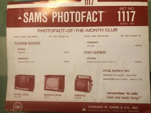 Sams Photofact Podręczniki serwisowe telewizji i radia (1100-1199) ZAKTUALIZOWANE - Zdjęcie 22 z 106