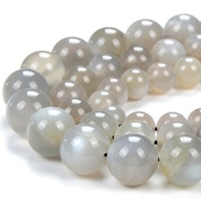 Natural Gray Moonstone Gemstone AAA Round 8MM 9MM 10MM 12MM Loose Beads D404 