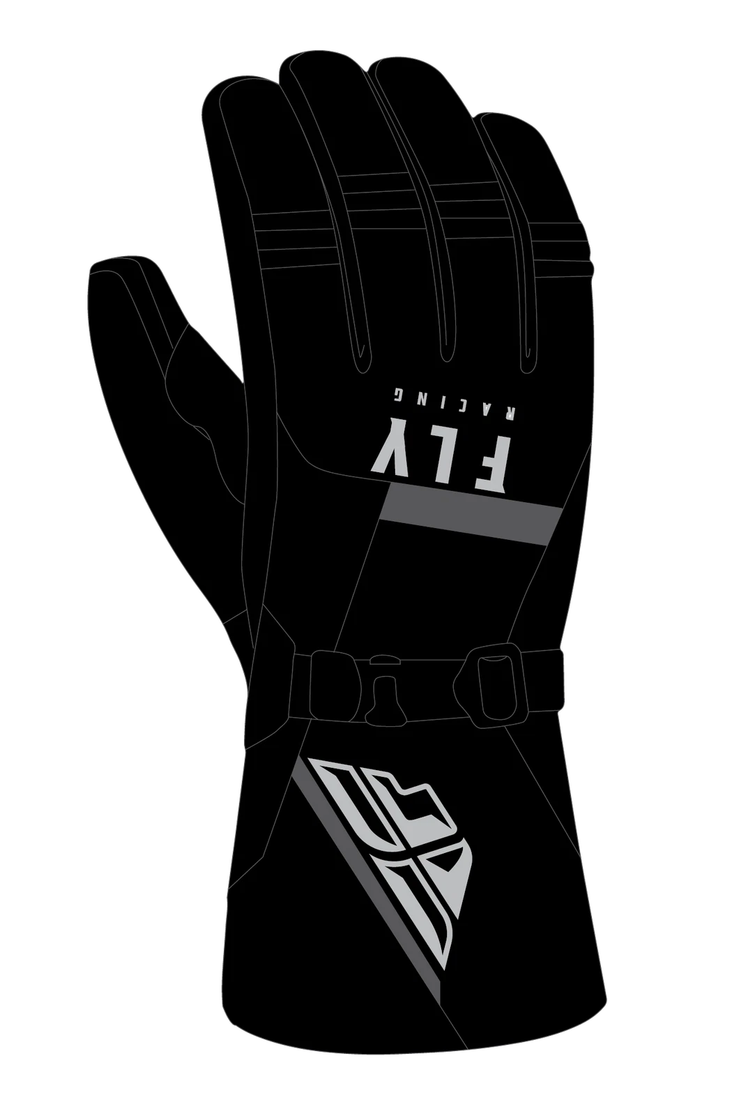 Fly Racing Mens Snow Cascade Gloves Black Lg