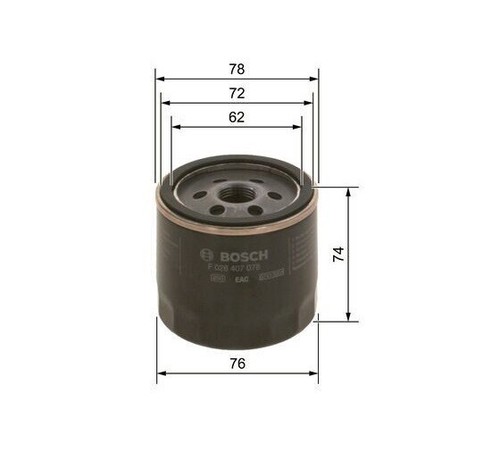 Filtro de aceite Bosch se adapta a Ford Fiesta V VI Focus I II III Mondeo IV V B C Max Volvo - Imagen 3 de 3