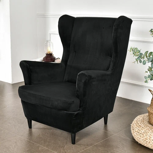 2-Piece Set Wing Back Chair Covers Stretch Wing Chair Slipcovers Armchair Covers - Bild 16 von 109