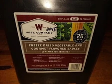 Wise Freeze Dried Vegetables & Gourmet Flavored Sauces 120 Servings 