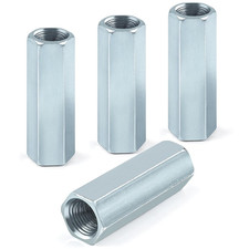 4 St&uuml;ck Langmutter M10 x 40mm,  Gewindemuffen Verzinkt Stahl Sechskant Verbindun