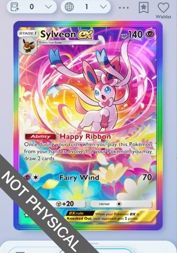 Pokemon TCG POCKET - Sylveon Rainbow Raro 2⭐, Eevee Grove, Inglés