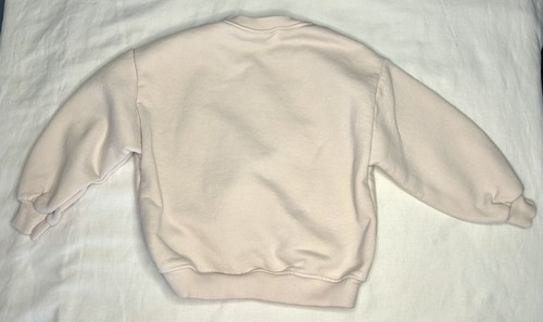 Zara Sweater Girls 5 Years 110 Pink Cherry Crewneck Pullover Kids Textured Cute - Picture 2 of 7