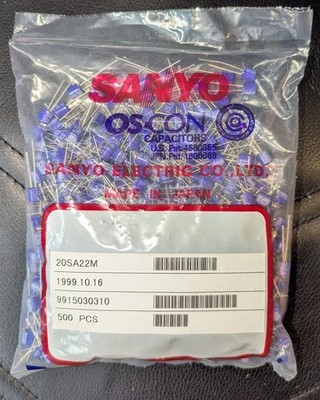 SANYO  20SA22M OS-CON CAPACITORS 22 UF 20V 500 pcs